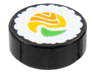 Tile, Round 1 x 1 with Sushi Roll Pattern