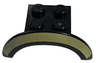 Vehicle, Mudguard 4 x 2 1/2 x 1 with Arch Round with Olive Green Curved Stripe Pattern