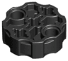 Technic, Axle Connector Block Round with 2 Pin Holes and 3 Axle Holes (Hero Factory Weapon Barrel)