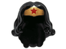 Minifigure, Hair Female Long Wavy with Gold Tiara and Red Star Pattern (Wonder Woman)