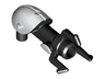 Minifigure, Weapon Gun, Portal Gun with White Hand Guard Pattern (Rubber)