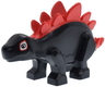 Dinosaur Stegosaurus with Molded Red Spines and Printed White Eye Patches with Red Borders Pattern (Marvel Dino-Spin)