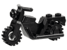 Motorcycle Town with Trans-Clear Wheels with Black Tires (x81 / 3464c02)