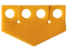 Minifigure Skirt Cloth with 4 Holes, Tapered Pointed Bottom