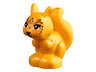 Squirrel, Friends Style with Bright Light Orange Eyes, Black Eyelashes, Nose and Mouth, Reddish Brown Face Decorations Pattern (Elves Miss Spry)