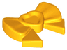 Friends Accessories Hair Decoration, Bow with Heart, Long Ribbon, and Small Pin