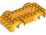 Vehicle, Base 5 x 10 x 2 1/2 with Mudguards and 2 x 6 Recessed Center with 3 Holes with Light Bluish Gray Wheels Holders Attached