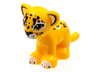 Cat, Friends Style, Large, Baby Cub (Jaguar) with Black Rosettes and Nose, Bright Light Yellow Eyes and Inner Ears, White Eye Patches, Muzzle and Paws Pattern (Disney Parce)