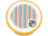 Tile, Round 2 x 2 with Bottom Stud Holder with Super Mario Scanner Code Fruit Pattern (Sticker) - Sets 30509 / 71403 / 71406 / 71418