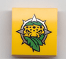 Slope, Curved 2 x 2 x 2/3 with Leopard Head and Leaves Pattern