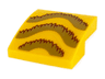 Slope, Curved 2 x 2 x 2/3 with Gold and Dark Red Fringe Pattern