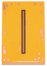 Tile 2 x 3 with Worn Copper Splotches and Dark Brown Slot Pattern