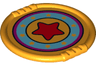Duplo Utensil Disk with Yellow Stars in Circle and Red Star in Center Pattern