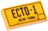 Tile 1 x 2 with 'ECTO-1' and 'NEW YORK' Pattern
