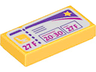 Tile 1 x 2 with Airplane Boarding Pass Pattern