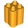 Duplo, Brick 2 x 2 x 2 with Indented Sides (Tree Trunk)