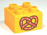Duplo, Brick 2 x 2 with Pretzel Pattern