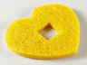 Felt Fabric 5 x 4 Heart Thick with Square Hole