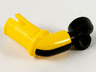 Arm with Technic Pin with Black Stripe Pattern with Black Hand