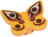 Butterfly / Moth with Stud Holder with Dark Orange, Dark Red and Tan Wings Pattern