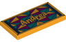 Tile 2 x 4 with 'Andrea' and Beach Towel Pattern