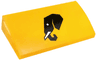 Slope, Curved 2 x 4 x 2/3 with Bottom Tubes with Black Elephant Head Profile with White Eye and Tusk Pattern