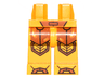 Hips and Legs with Orange and Gold Circuitry and Dark Orange Armor, Knee Pads and Boots Pattern