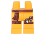 Hips and Legs with Dark Red Sash and Straps and Two Silver Arrowheads Pattern