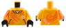 Torso Shirt with Pockets, Orange Dragon, White Ninjago Logogram Letter A and 'ARIN' Pattern / Bright Light Orange Arm Left / Orange Arm Right / Black Hands
