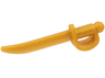 Minifigure, Weapon Sword, Cutlass / Saber with Large Hilt and Oval Guard