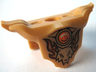 Minifigure Armor Breastplate with Shoulder Pads with Wolf Head, Dark Red Flames, and Orange Round Jewel (Fire Chi) Pattern