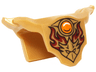 Minifigure Armor Breastplate with Shoulder Pads with Eagle Head, Dark Red Flames, and Orange Round Jewel (Fire Chi) Pattern