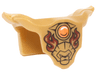 Minifigure Armor Breastplate with Shoulder Pads with Lion Head, Dark Red Flames, and Orange Round Jewel (Fire Chi) Pattern
