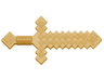 Minifigure, Weapon Sword Pixelated (Minecraft)