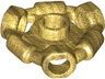 Minifigure, Weapon Holder Ring with 3 Bars and 3 Bar Holes (Ninjago Aeroblade Center) - Open Stud