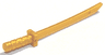 Minifigure, Weapon Sword, Shamshir / Katana (Square Guard) with Capped Pommel and Holes in Crossguard and Blade