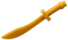 Minifigure, Weapon Sword, Saber / Dao Curved Blade and Hilt with Bar End