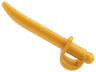 Minifigure, Weapon Sword, Cutlass / Saber with Small Hilt