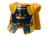 Minifigure Armor Breastplate with Leg Protection with Fantasy Era Crown King Pattern