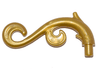Plant Stem, Curved with Bar, Thorns, and Swirls