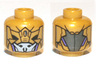 Minifigure, Head Alien Chitauri with Armor Panels, Black Eye Holes, Light Bluish Gray and Dark Purple Mouth Cover Pattern
