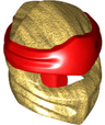 Minifigure, Headgear Ninjago Wrap Type 4 with Molded Red Headband  Pattern