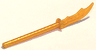 Minifigure, Weapon Naginata with Marbled Trans-Orange Pattern
