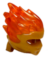 Minifigure, Headgear Ninjago Wrap Type 5 with Molded Trans-Orange Flames Pattern