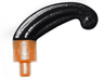 Minifigure, Plume Feather Small with Black Tip Pattern