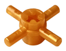 Technic, Axle Connector Hub with 4 Bars and Pin Hole