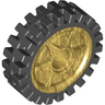 Wheel 24 x 7 with Shallow Spokes with Fixed Black Rubber Tire