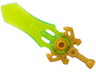 Minifigure, Weapon Sword Large with Molded Trans-Bright Green Blade Pattern