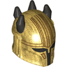 Minifigure, Headgear Helmet with Horns, SW Mandalorian with Thin Dark Red Lines and Black Horns Pattern (Armorer)