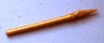 Minifigure, Weapon Pike / Spear Elaborate with Molded Flexible Rubber Pearl Gold Tip Pattern